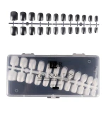 Типсы гелевые  RichcoloR для ногтей в пластиковом контейнере 240 шт (Мягкий квадрат)