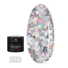 Глитер для дизайна FOX Glow Glitter Gel Love Edition 5 мл (014)