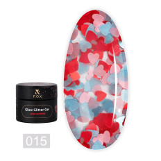 Глитер для дизайна FOX Glow Glitter Gel Love Edition 5 мл (015)