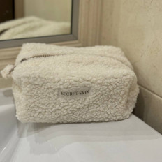 Косметичка молочная, размер S