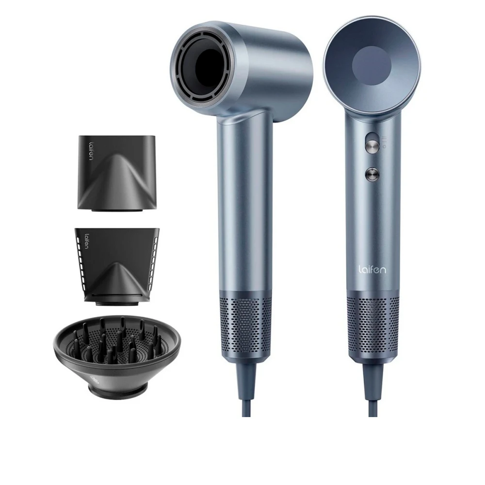 Фен для волосся Laifen Swift Special NЕW профессиональный с ионизацией + 3 насадки 1.8 м (Голубой)