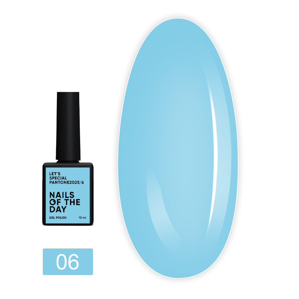 Гель-лак  NailSofTheDay Let`s Special Pantone 2025 10 мл (06 яскравий блакитний)