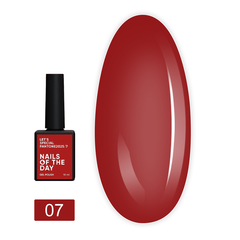 Гель лак  NailSofTheDay Let`s Special Pantone 2025 10 мл (07 классический красный)
