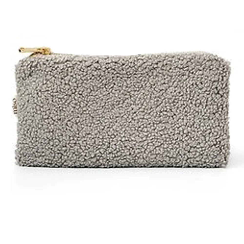 Косметичка  Miso TEDDY плоская (серая)