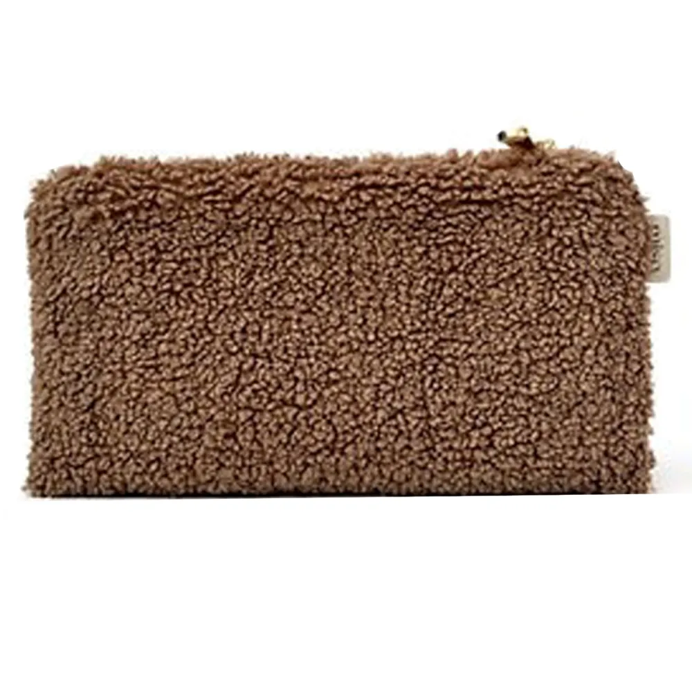 Косметичка Miso TEDDY плоская (коричневая)