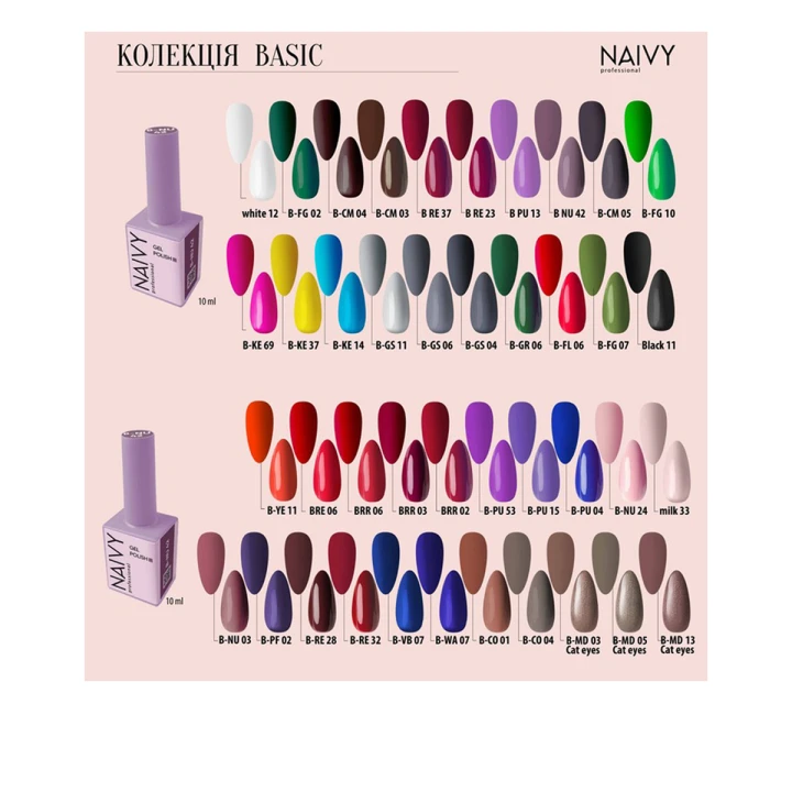 Гель лак NAIVY 10 мл (01 B-CO)