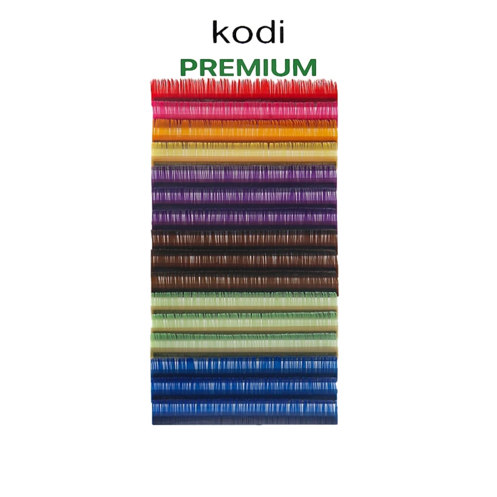 Вії Premium Color KODI кольорові 1 рядок