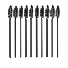 Щіточка для вій, чорна ручка 10 шт