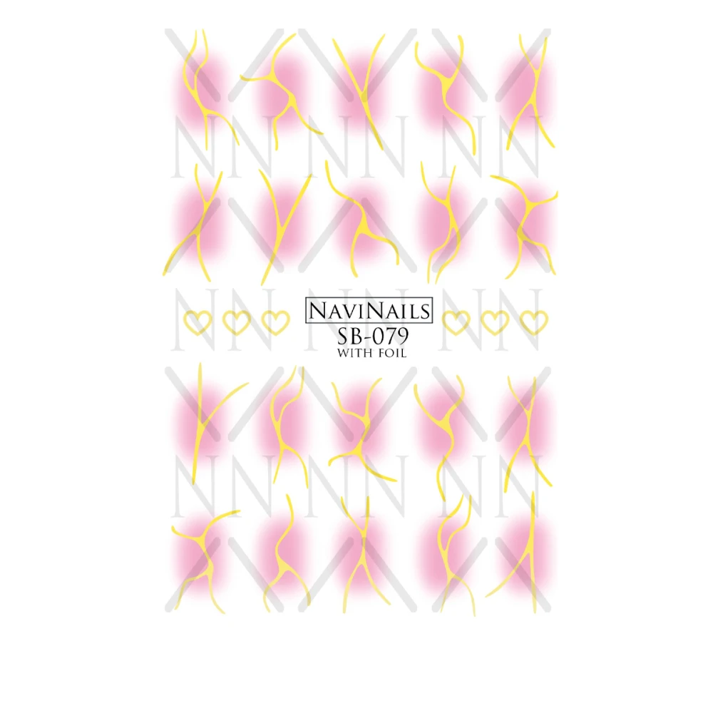 Слайдер Navinails з білою підкладкою об'ємною фольгою Max (SB-079 gold)