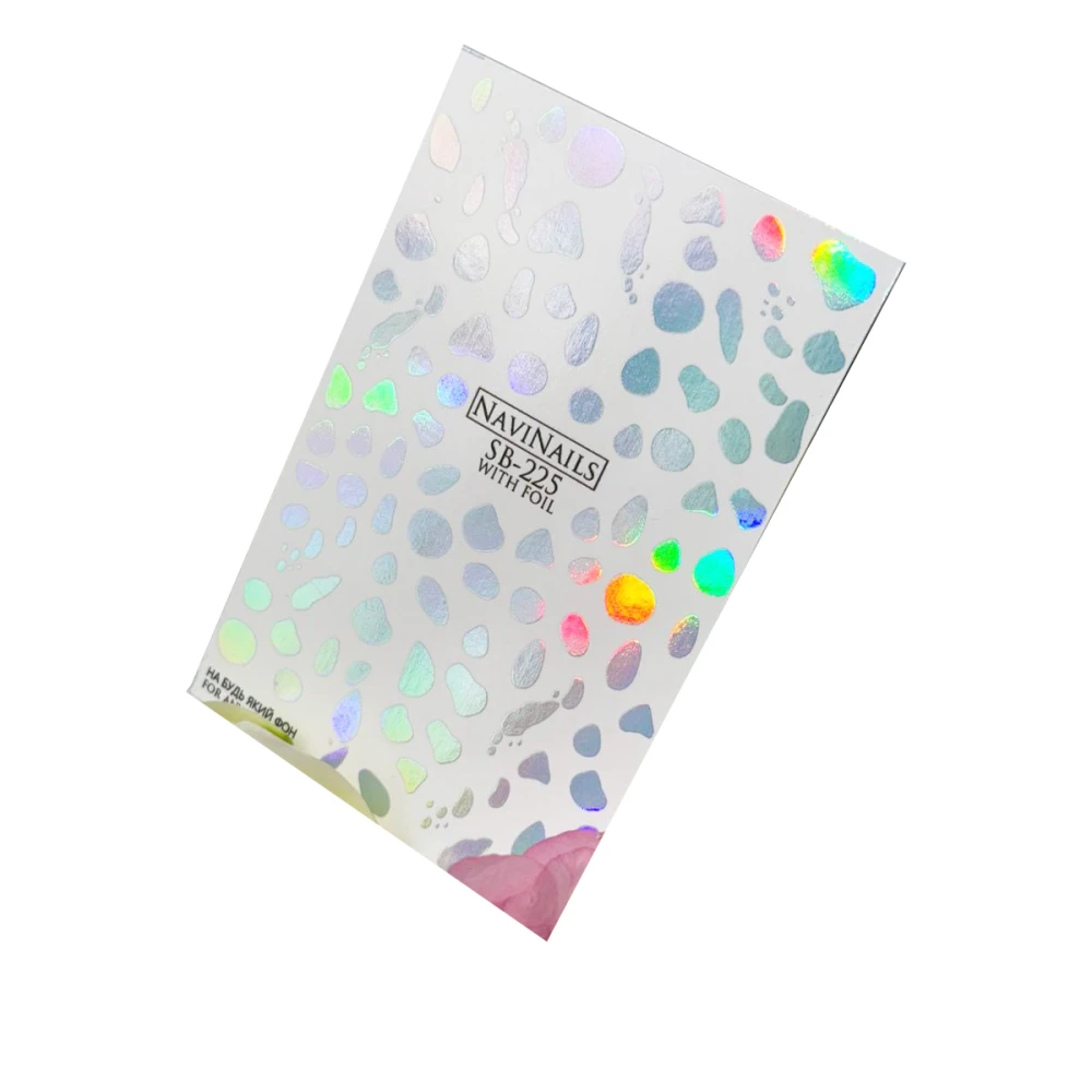 Слайдер Navinails з білою підкладкою об'ємною фольгою Max (SB-225 голографічний)