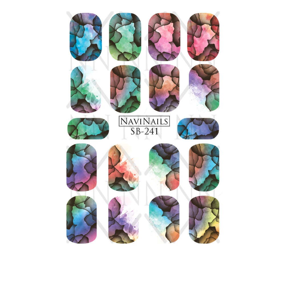 Слайдер Navinails з білою підкладкою об'ємною фольгою Max (SB-241)