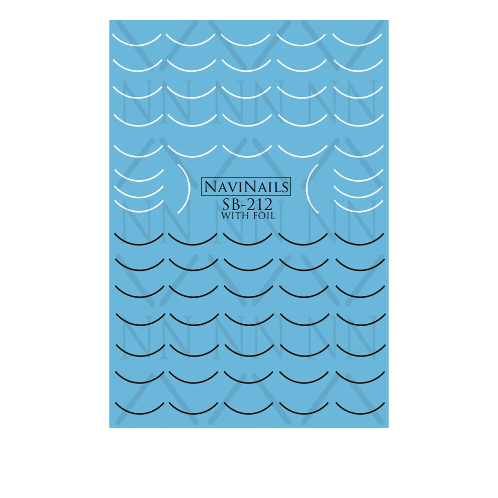 Слайдер Navinails з білою підкладкою об'ємною фольгою Max (SB-212)