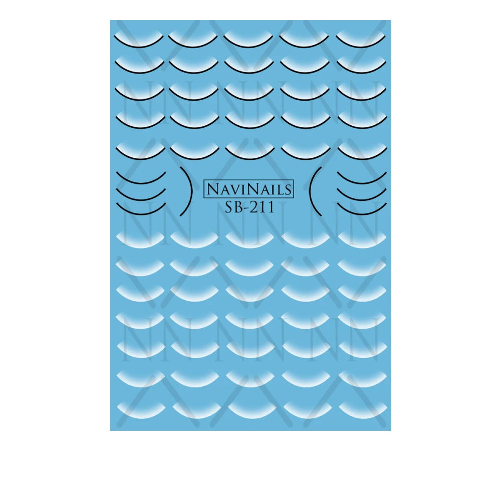 Слайдер Navinails з білою підкладкою об'ємною фольгою Max (SB-211)