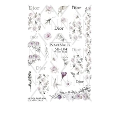 Слайдер Navinails с белой подкладкой объемной фольгой Max (SB-104 silver)