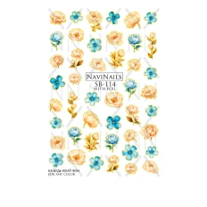 Слайдер Navinails с белой подкладкой объемной фольгой Max (SB-114 gold)