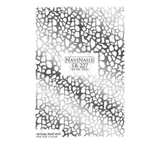 Слайдер Navinails с белой подкладкой объемной фольгой Max (SB-227 silver)