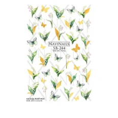 Слайдер Navinails с белой подкладкой объемной фольгой Max (SB-244 gold)