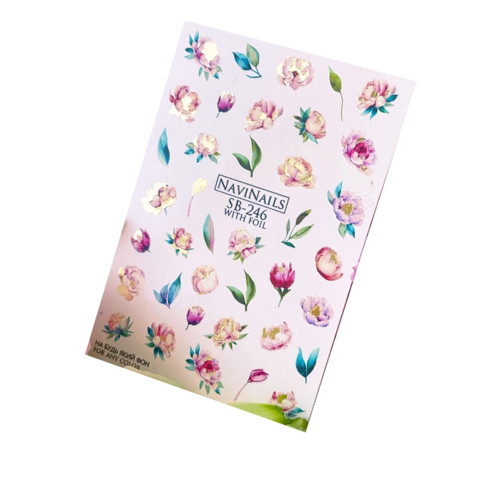 Слайдер Navinails з білою підкладкою об'ємною фольгою Max (SB-246 gold)