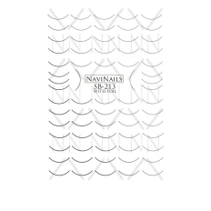 Слайдер Navinails с белой подкладкой объемной фольгой Max (SB-213 silver)