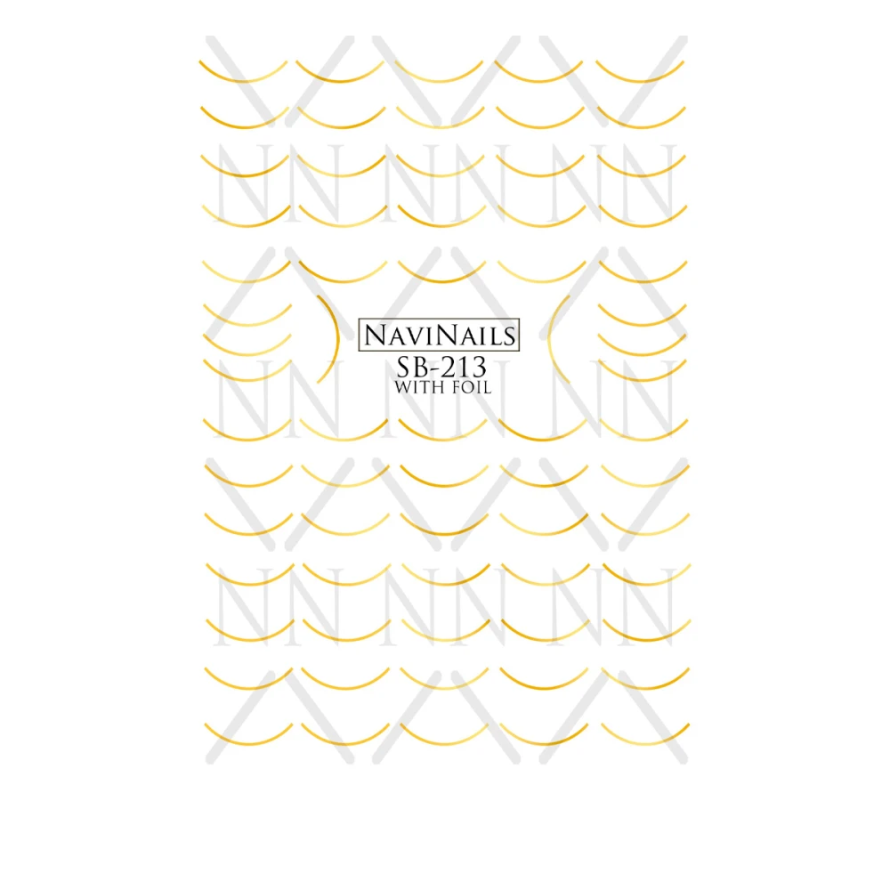 Слайдер Navinails з білою підкладкою об'ємною фольгою Max (SB-213 gold голограф)