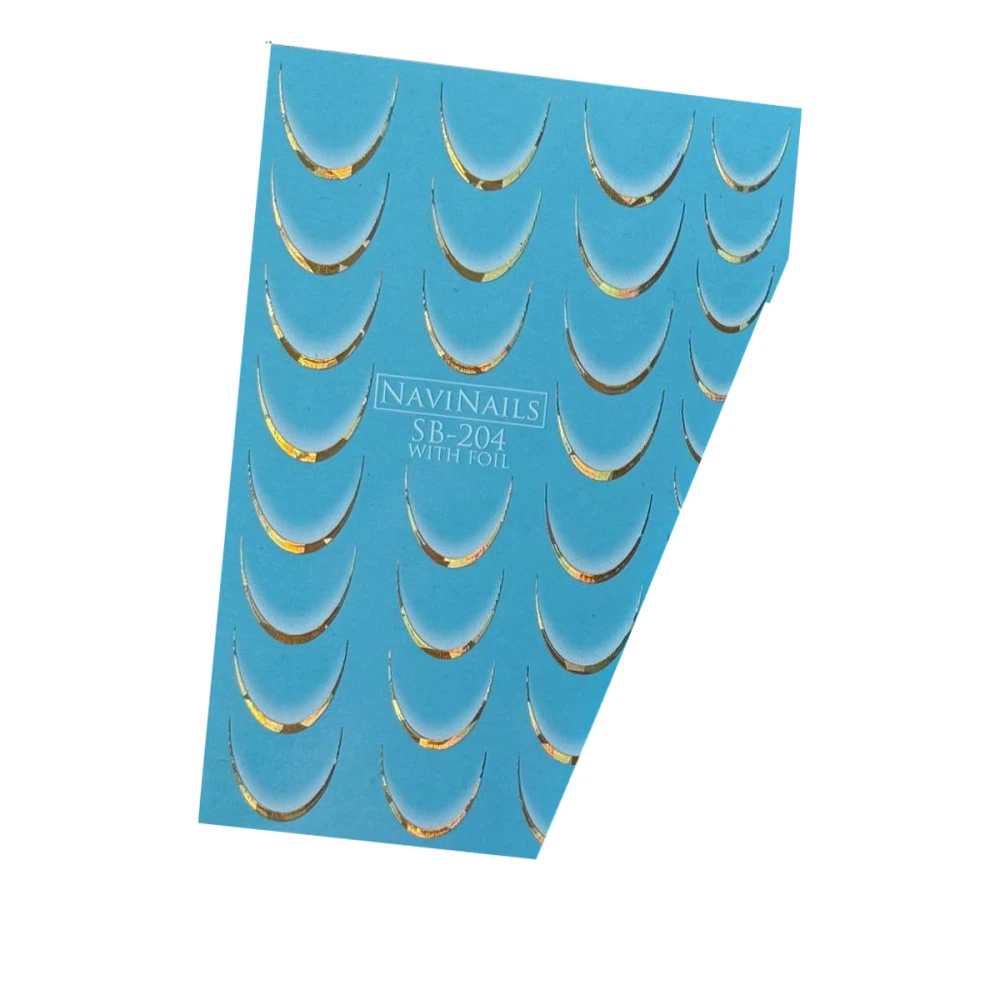 Слайдер Navinails з білою підкладкою об'ємною фольгою Max (SB-204 gold голограф)
