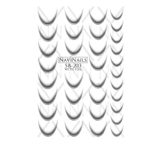 Слайдер Navinails с белой подкладкой объемной фольгой Max (SB-203 silver)