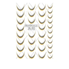 Слайдер Navinails с белой подкладкой объемной фольгой Max (SB-203 gold)