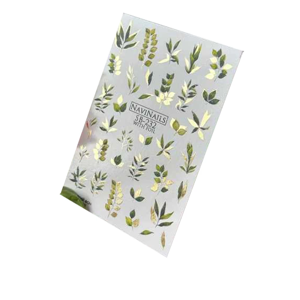 Слайдер Navinails з білою підкладкою об'ємною фольгою Max (SB-232 gold)