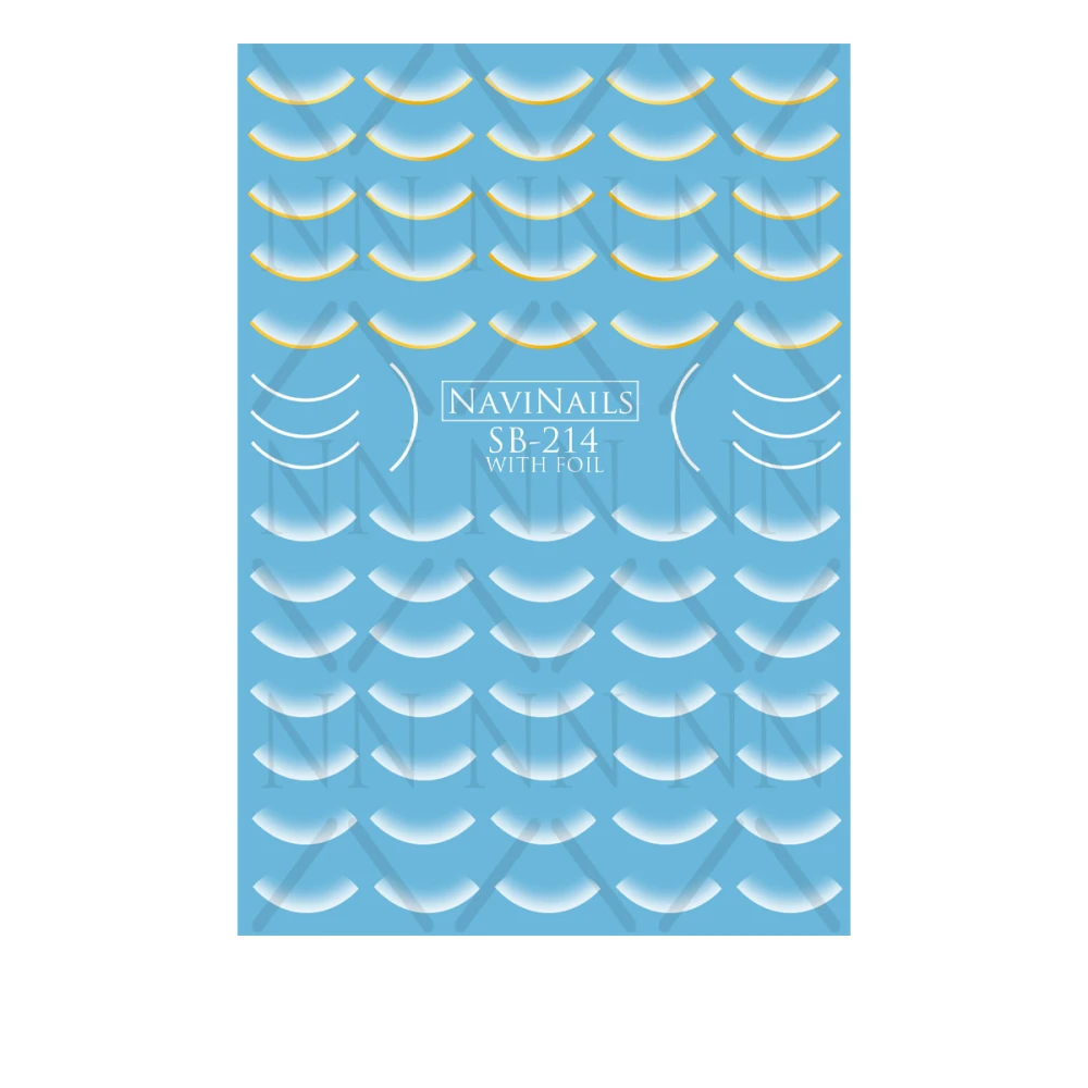 Слайдер Navinails з білою підкладкою об'ємною фольгою Max (SB-214 gold)