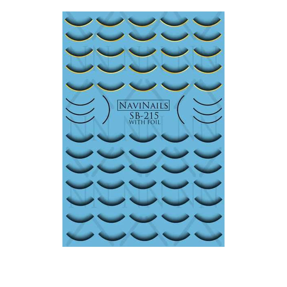Слайдер Navinails з білою підкладкою об'ємною фольгою Max (SB-215 gold)