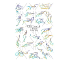 Слайдер Navinails с белой подкладкой объемной фольгой Max (SB-238 gold)