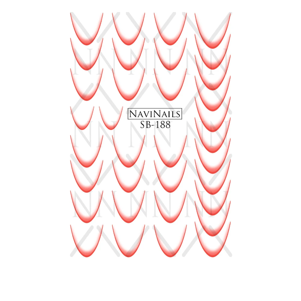 Слайдер Navinails з білою підкладкою об'ємною фольгою Max (SB-188)