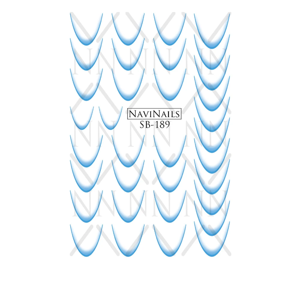 Слайдер Navinails з білою підкладкою об'ємною фольгою Max (SB-189)