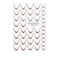 Слайдер Navinails з білою підкладкою об'ємною фольгою Max (SB-169)