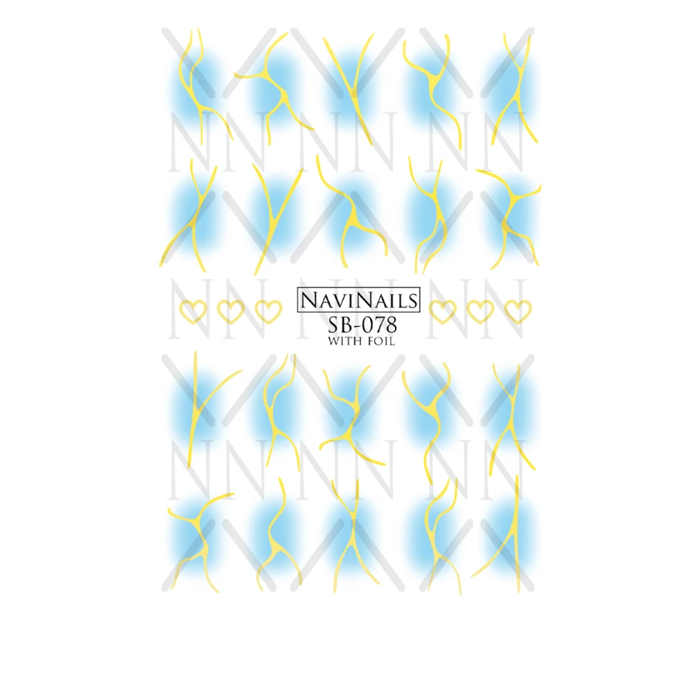 Слайдер Navinails с белой подкладкой/объемной фольгой Max (SB-078 gold)