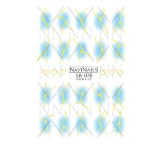 Слайдер Navinails с белой подкладкой/объемной фольгой Max (SB-078 gold)