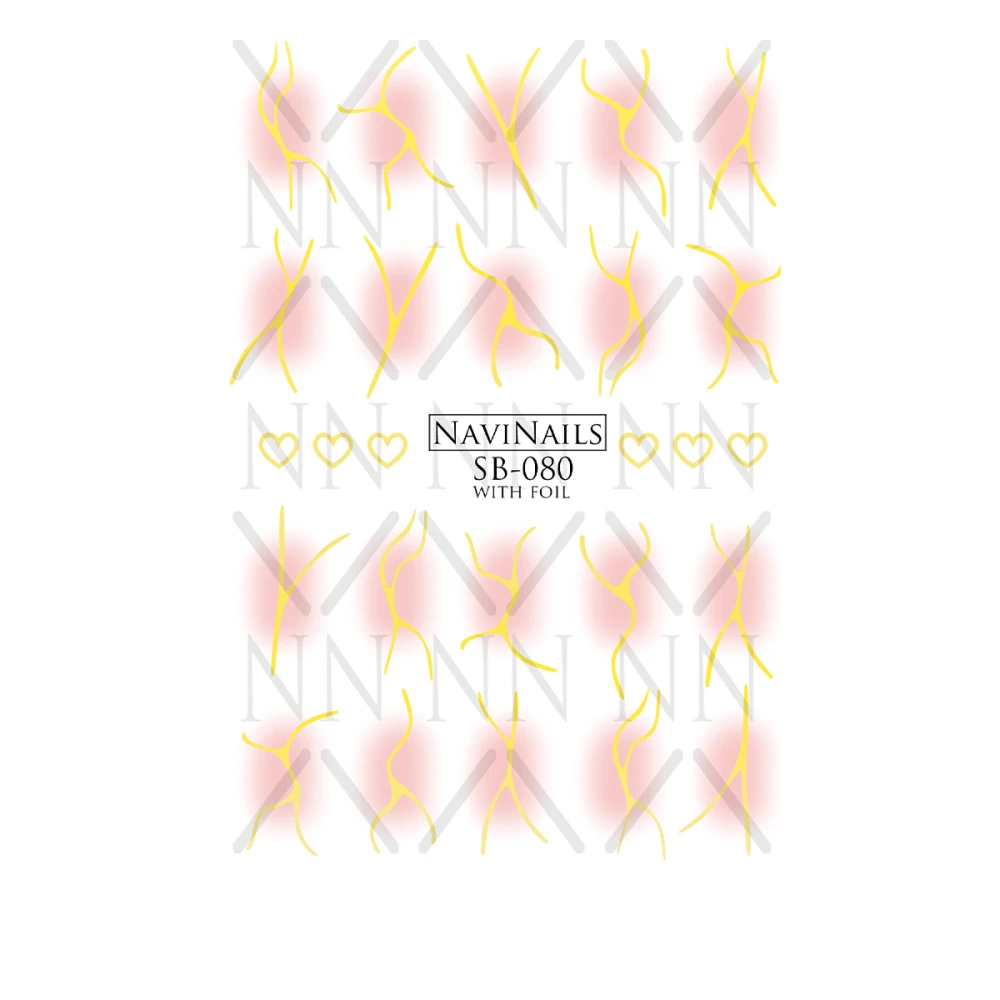Слайдер Navinails с белой подкладкой/объемной фольгой Max (SB-080 gold)