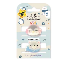 Заколка для волос Invisibobble CLIPSTAR GLOW KIDS(Polar Friends)