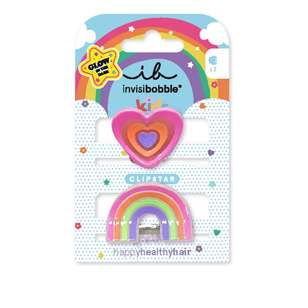 Заколка для волосся Invisibobble CLIPSTAR GLOW KIDS(Happy Heart)