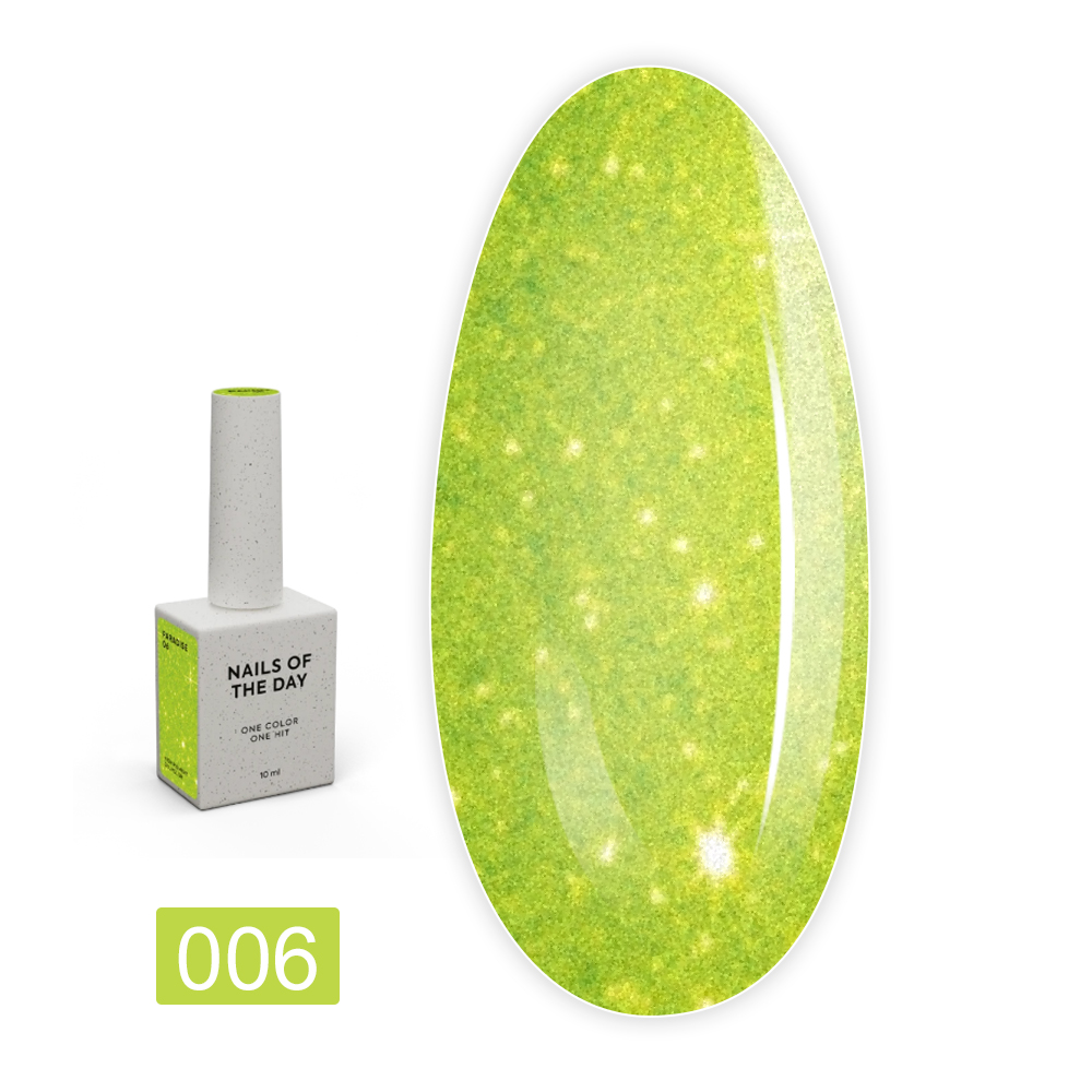 Гель лак Let's special PARADISE, 10 мл (06- неоново-зеленый)