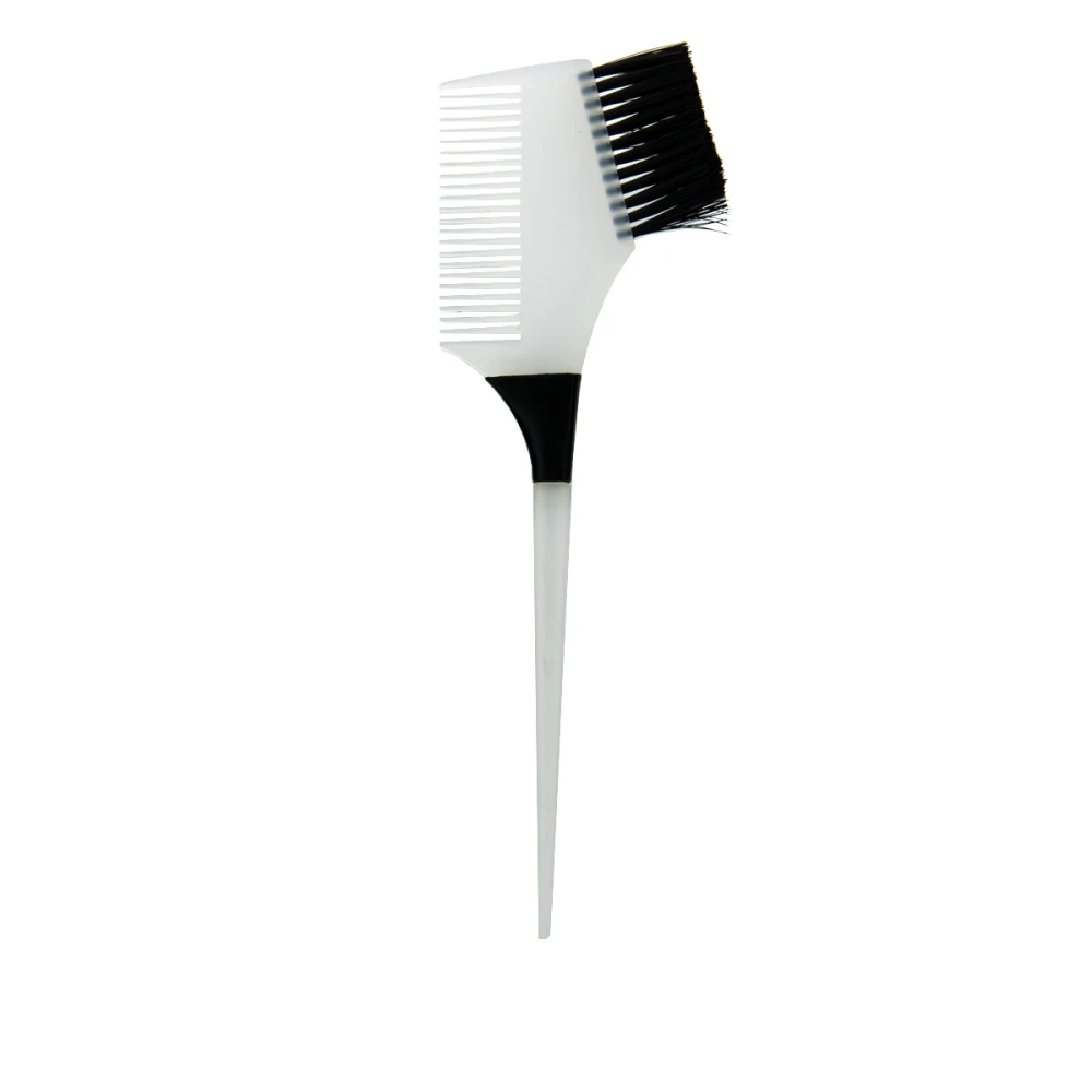 Кисточка Salon для нанесения краски+гребень белый