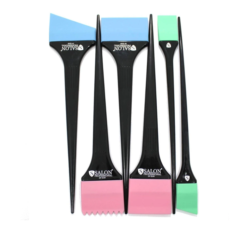 Набор кисточек силикон Salon для нанесения краски 6 шт