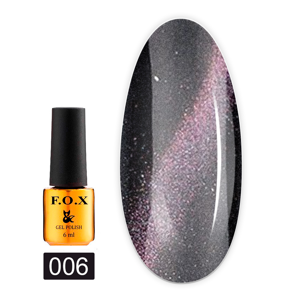 Гель лак FOX gold Cat Eye 3D 6 мл (006)