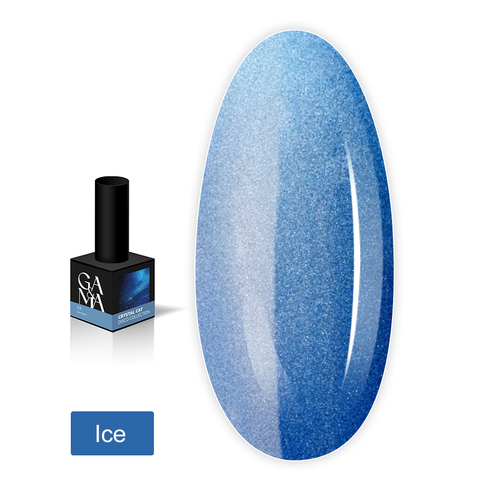 Гель лак GAMA Crystal Cat, 10 мл (Ice)
