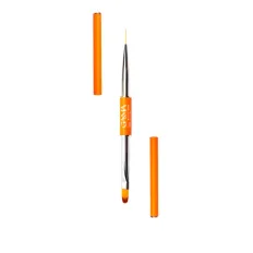 Пензлик двосторонній GA&MA оранжевий (лайнер+ плоский овал)