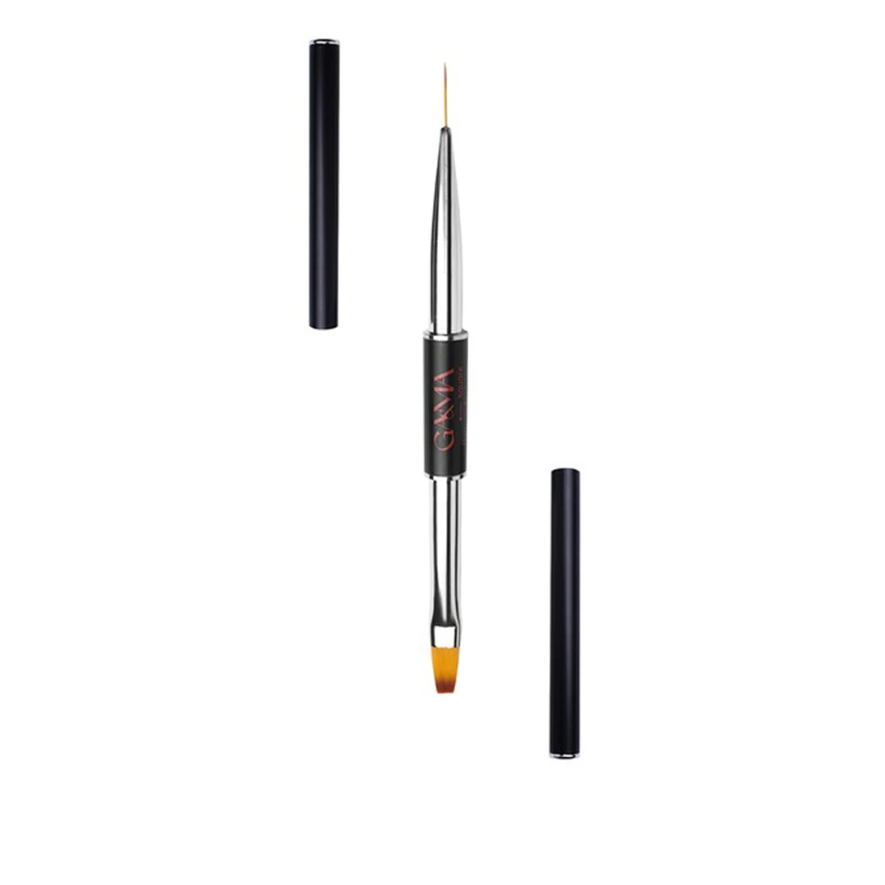 Кисть двухсторонняя GA&MA черная (лайнер+плоский квадрат)