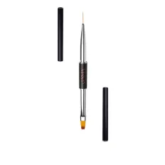 Пензлик двосторонній GA&MA чорний (лайнер+плаский квадрат)