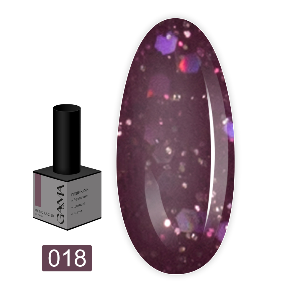 Гель лак однофазный Mono Lac GAMA, 6 мл (018)