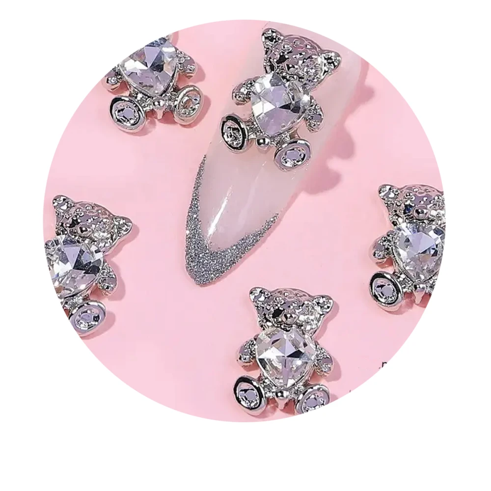 Украшения для ногтей, 20 шт (Мишки-стразики)