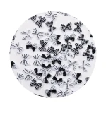 Украшения ногтевые, 30 шт (черно-белый бантик)